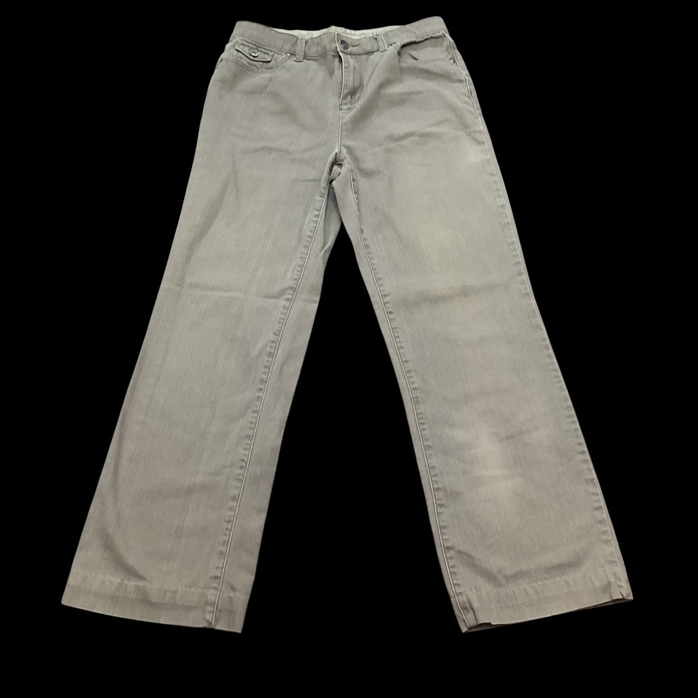 Christopher & Banks Classic Fit Brown Straight Leg Pants Womens 6 Taupe Twill